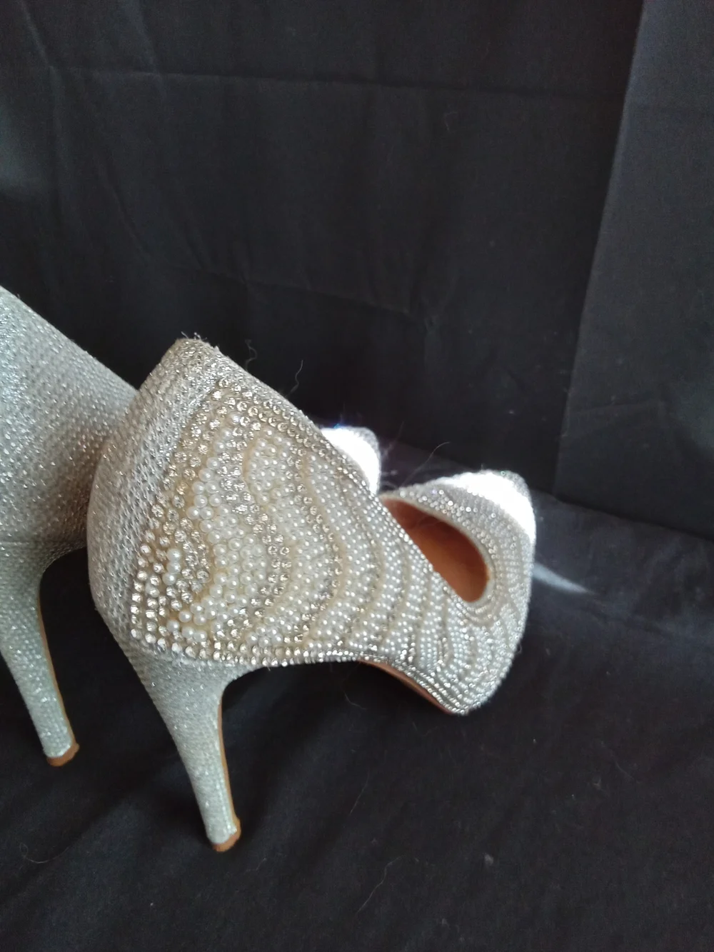 Lauren Lorraine Silve /pearl Beaded Pointed-Toe Pumps